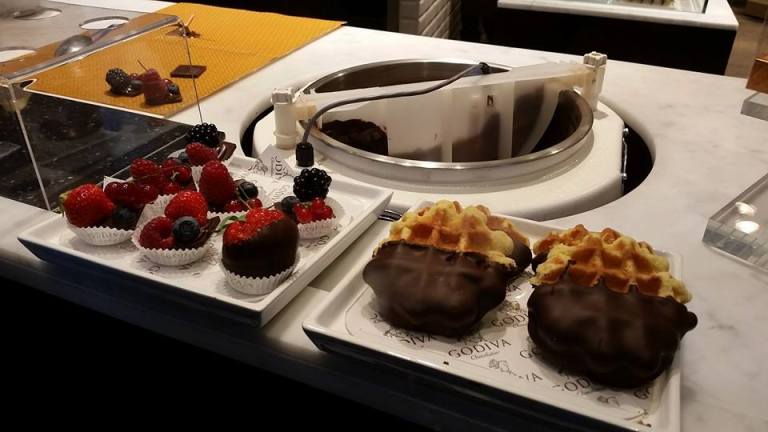 La vitrine de Godiva, à Bruxelles.