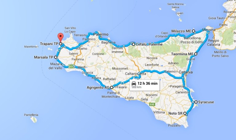 Itinéraire Sicile